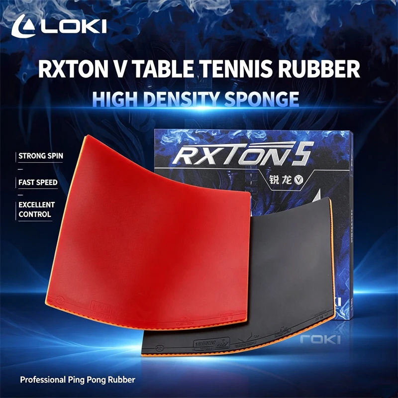 Table Tennis Loki - แผ่นยางปิงปอง LOKI RXTON 5 ยางปิงปองแบบมีปุ่ม ยืดหยุ่นสูง