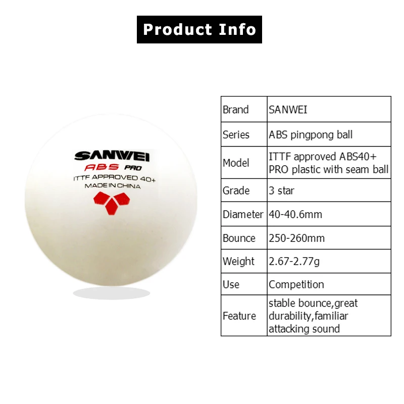 6 ลูก/กล่อง ลูกปิงปอง SANWEI A - Table Tennis Olympics บทวิจารณ์และราคา