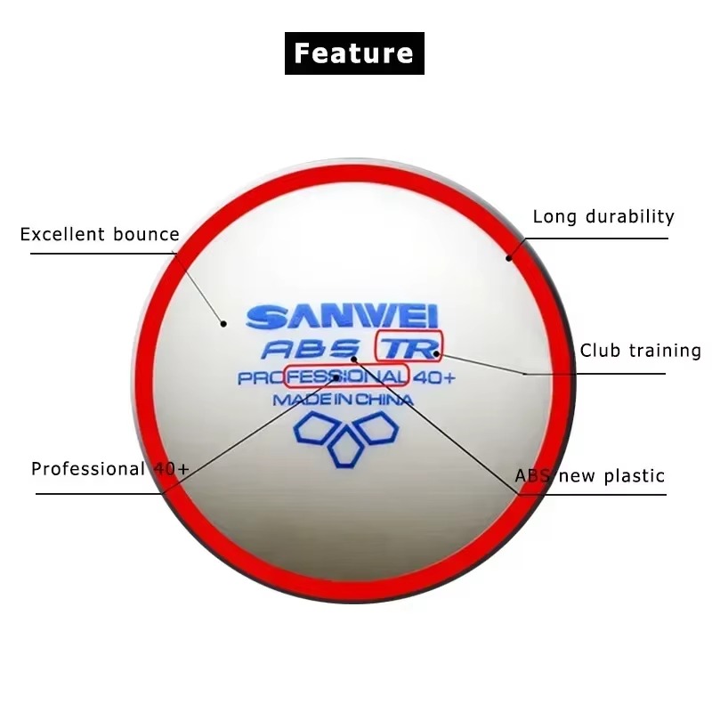 50/100 ชิ้น ลูกปิงปอง SANWEI T - Table Tennis Olympics บทวิจารณ์และราคา